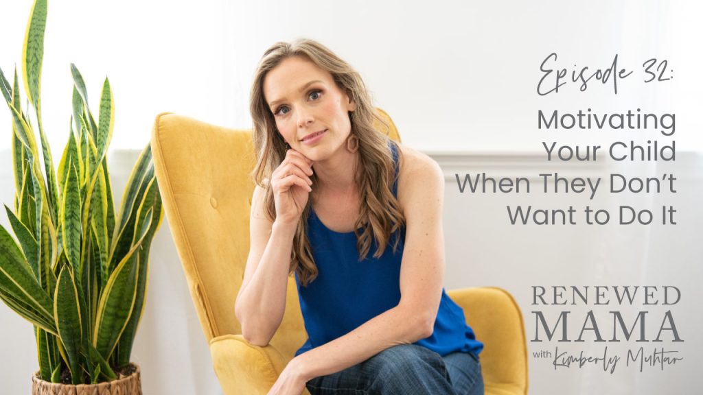 Woman sitting on a chair wondering how to motivate her child when they don't want to do it