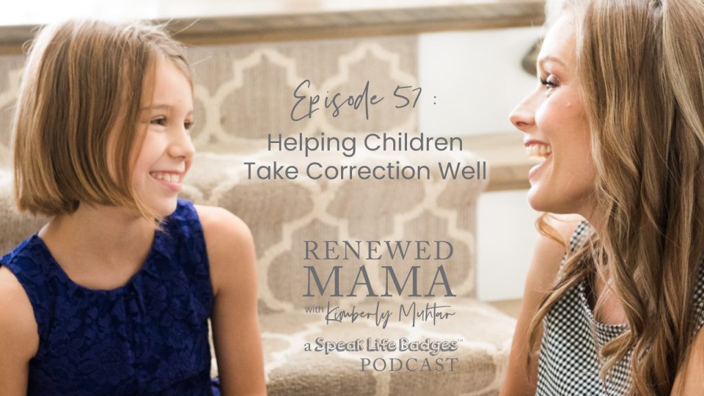 mother and daughter smiling and talking together as the mother helps her children take correction well with positive parenting