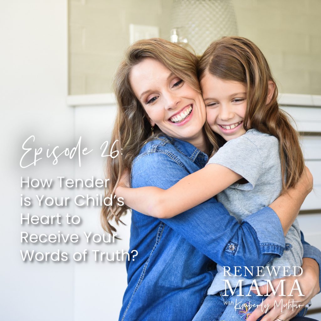 Mom and Daughter hugging child's heart is tender to mom's words of truth