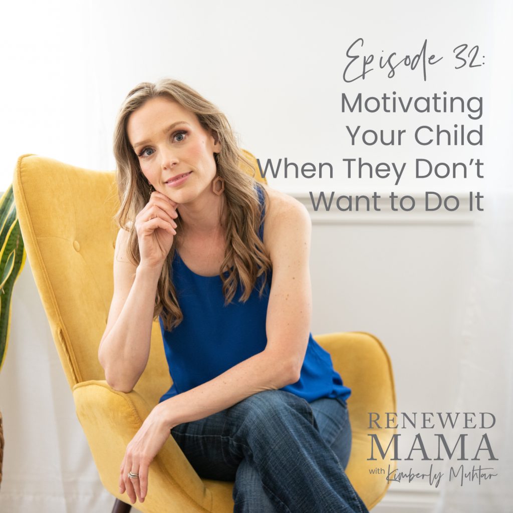 Mom sitting in a chair wondering how to motivate her child when they don't want to do it