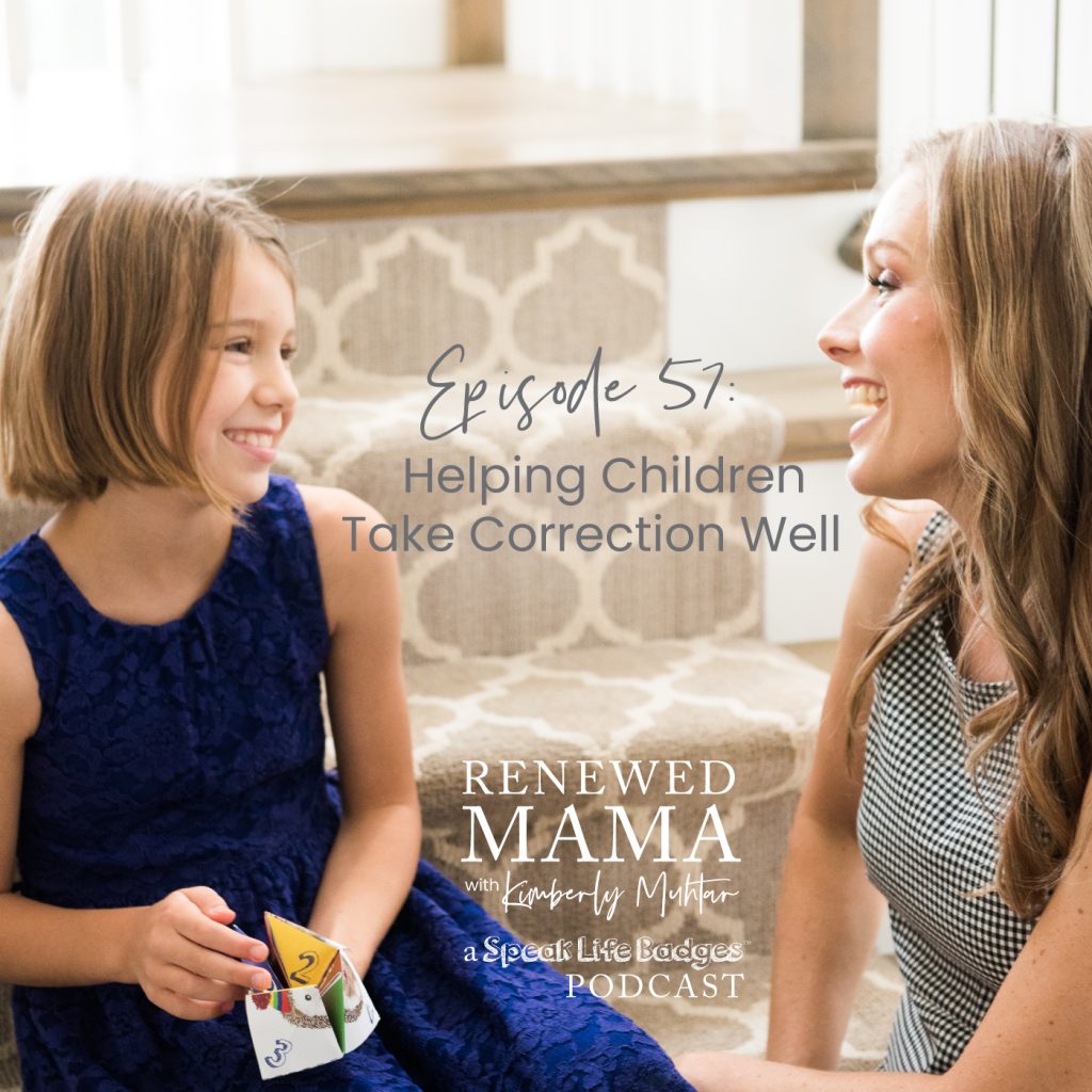 mother and daughter smiling and talking together as the mother helps her children take correction well with positive parenting