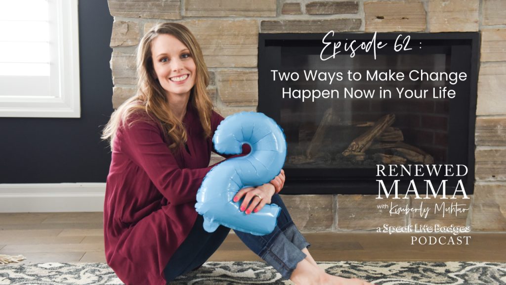 mother holding a balloon shaped as a number two sitting by the fireplace. This mother knows two ways to make change happen now in your life, parenting tip, personal growth, personal development, change in my life, Christian parent coach
