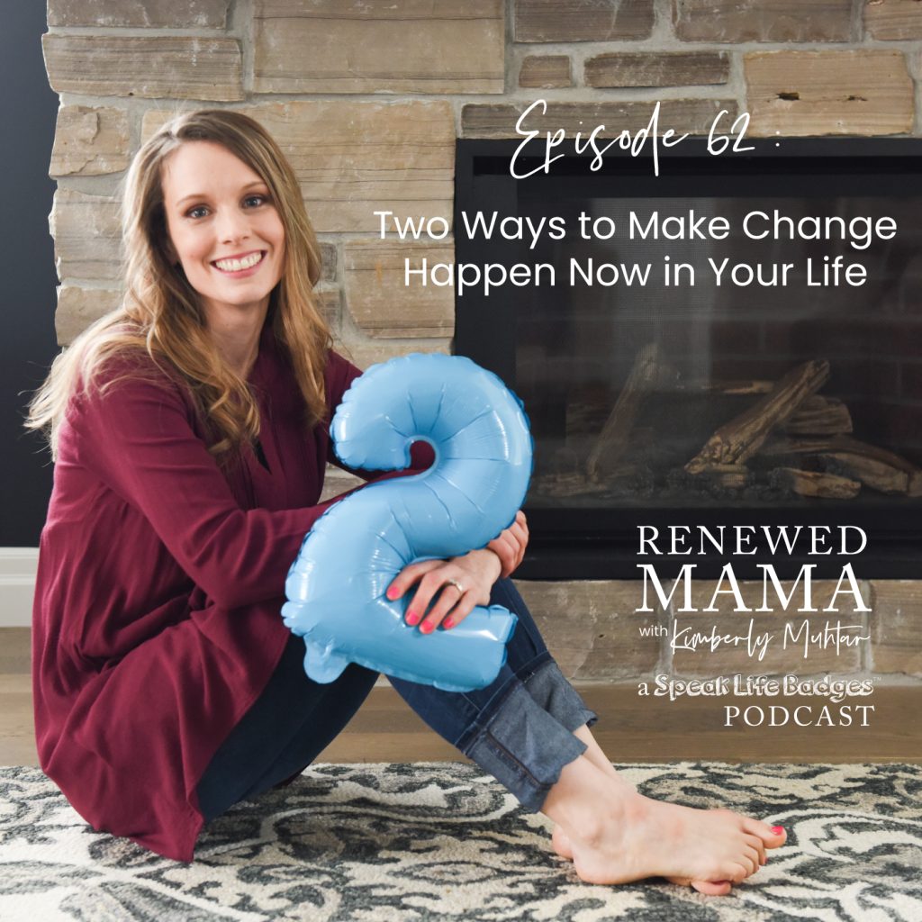 mother holding a balloon shaped as a number two sitting by the fireplace. This mother knows two ways to make change happen now in your life, parenting tip, personal growth, personal development, change in my life, Christian parent coach