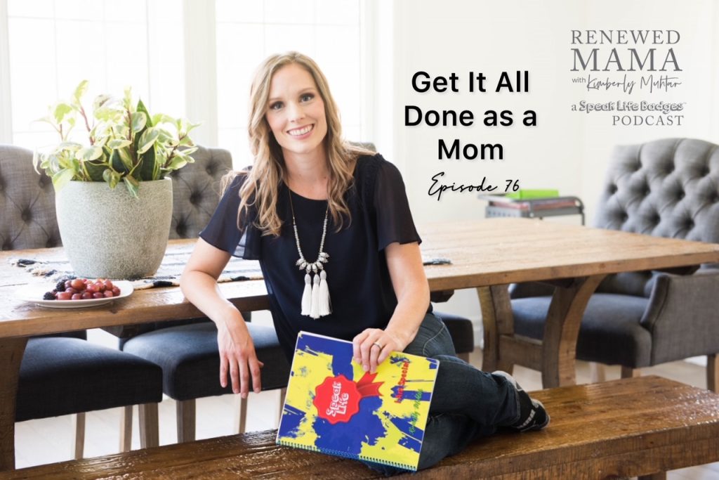 mother smiling at the dining room table because she knows how to get it all done as a mom, time secrets, time management, helpful tips for getting everything done in a day as a mom, running late, running behind, Renewed Mama Coaching