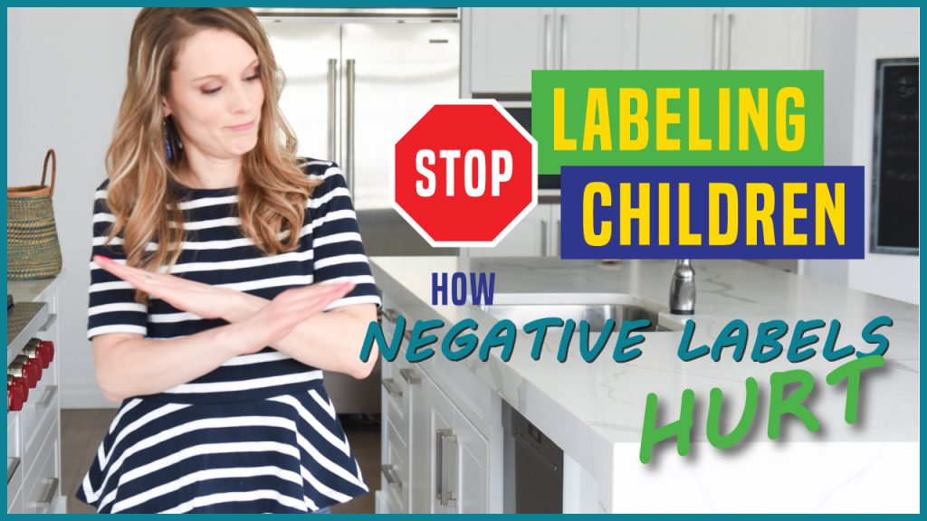 woman with her hands crossed in an x, look in her face that says no, stop labeling children because negative labels hurt a child's identity, Speak Life Badges, Renewed Mama Coaching, parenting tips, parent coaching
