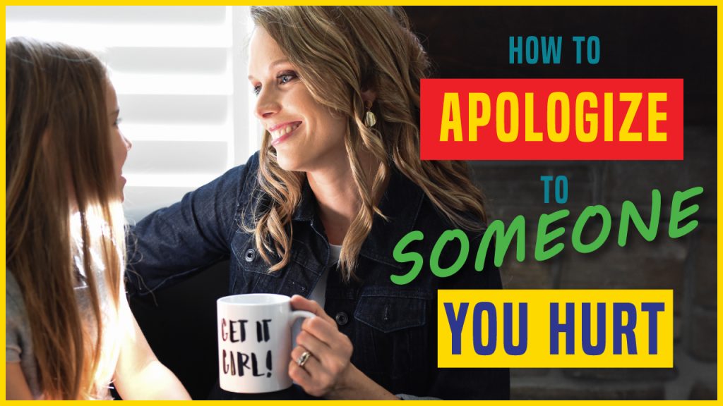 woman, mother, smiling at daughter with a coffee cup in her hand, How to apologize to someone you hurt, relationship advice, parenting tips,